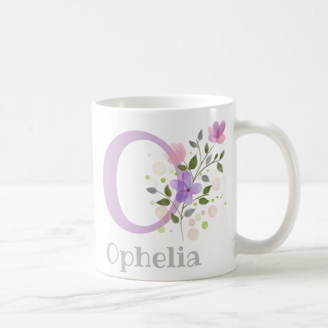 Caneca De Café Letra Monograma O e Nome Cristão (Direita)