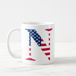 Caneca De Café Letra N Mug Patriótica