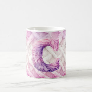 Caneca De Café Letra Púrpura Cor-de-rosa quente C