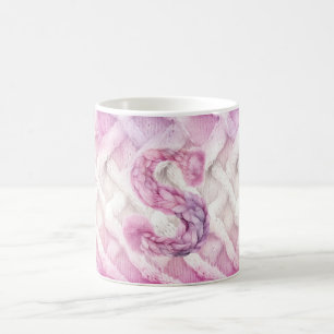 Caneca De Café Letra Púrpura Cor-de-rosa quente S