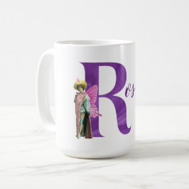 Caneca De Café Letra R Ilustrada Shimmer Puro Campy