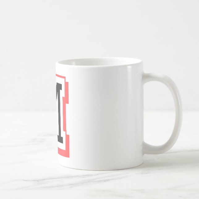 Caneca De Café letra vermelha e preta M (Direita)