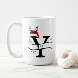 Caneca De Café Letra Y Alfabeto Natal