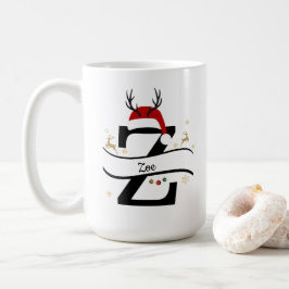 Caneca De Café Letra Z Alfabeto Natal