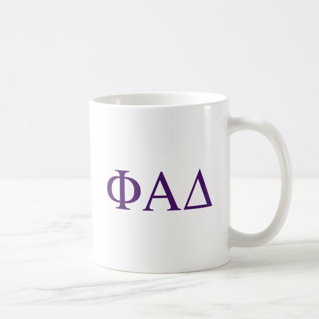 Caneca De Café Letras Gregas Phi Alpha Delta (Direita)