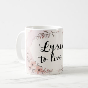 Caneca De Café Letras Para Viver Por