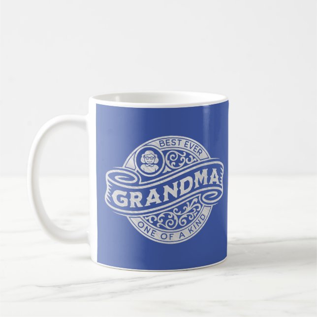 Caneca De Café Letreiro Vintage Vovó Prata (Esquerda)