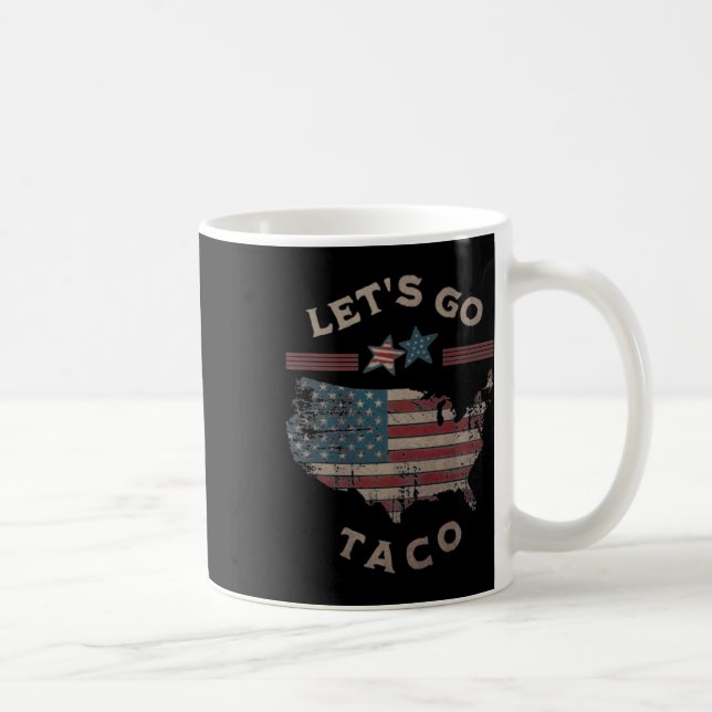 Caneca De Café Let's Go Taco Funny Parody  (Direita)