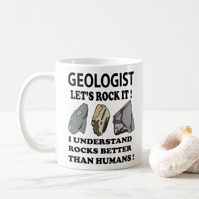 Caneca De Café Lets Rock IT Geologista (Com Donut)
