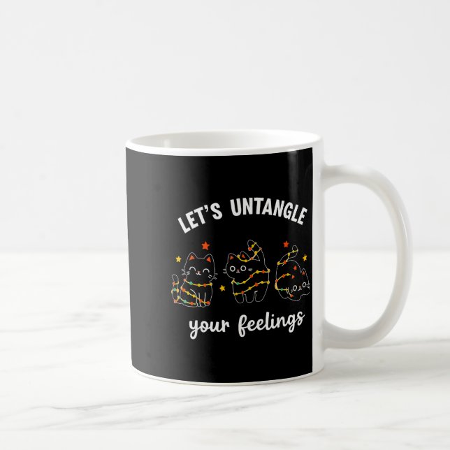 Caneca De Café Let's Untangle Your Feelings School Counselor Chri (Direita)
