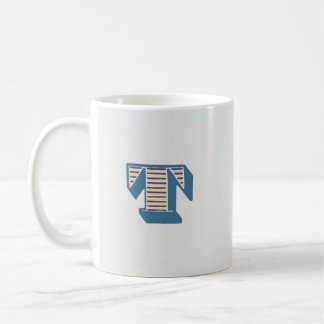 Caneca De Café Letter "T" Monogram