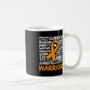 Caneca De Café Leucemia Guerreiro do Cancer sanguíneo Laranja Fit