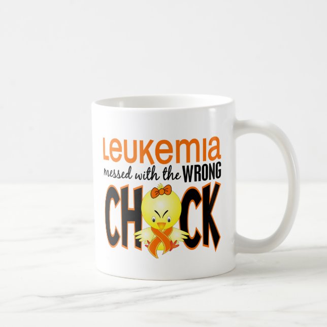 Caneca De Café Leucemia sujada com o pintinho errado (Direita)
