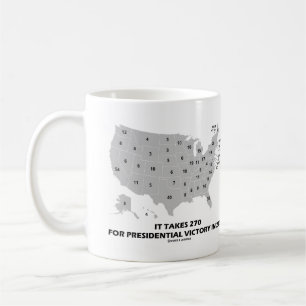 Caneca De Café Leva 270 Para A Vitória Presidencial No Mapa De 20