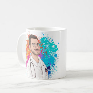 Caneca De Café Levanta-te e brilha, mas primeiro, motivação da ma