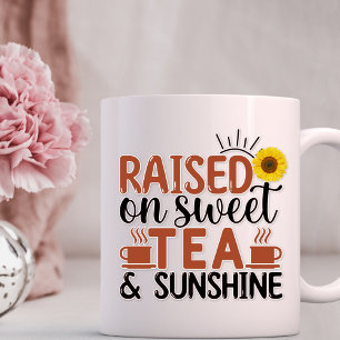 Caneca De Café Levantado em Chá e Sol Doce