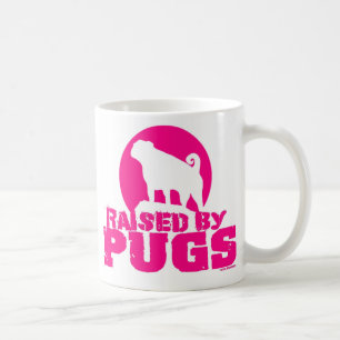 CANECA DE CAFÉ LEVANTADO POR PUGS PINK PUG MUG