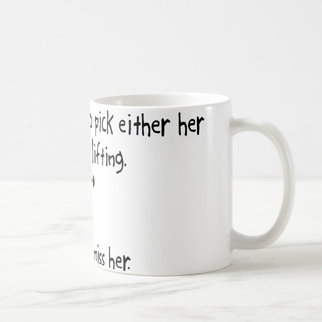 Caneca De Café Levantamento da esposa ou de peso da picareta (Direita)