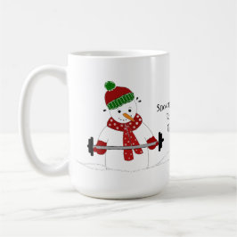 Caneca De Café Levantamento de Peso do Boneco de Neve