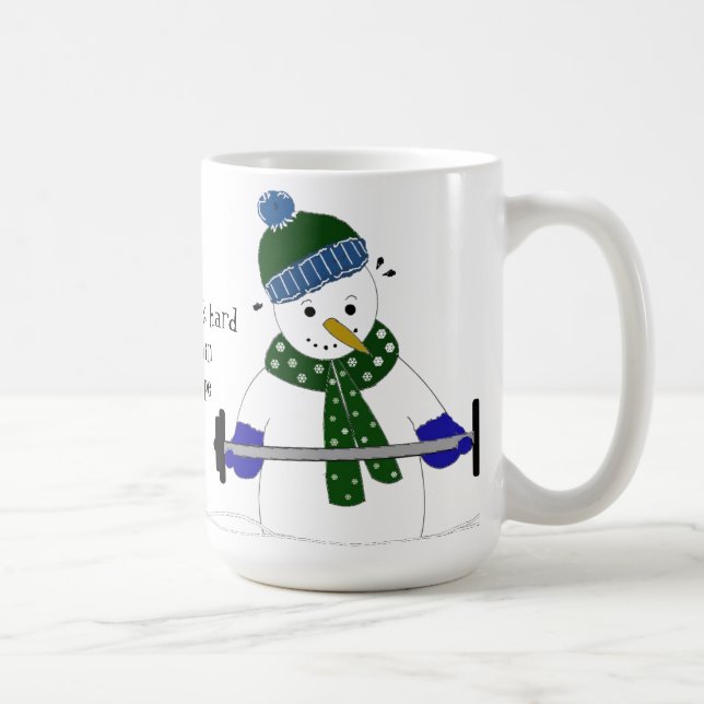 Caneca De Café Levantamento de Peso do Boneco de Neve (Direita)