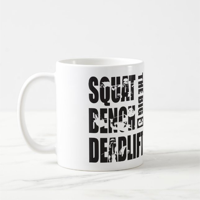 Caneca De Café Levantamento de potência - Quadrado, Banco, Elevad (Esquerda)