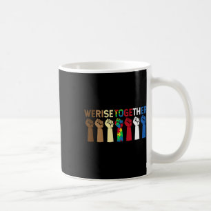 Caneca De Café Levantamos Juntos Quebra-cabeça Inspiração Autismo