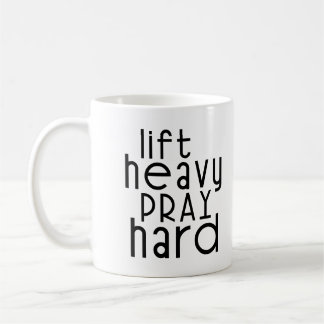 Caneca De Café Levante a citação do Duro Cristão Gym Lover de Rez