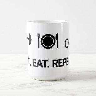 Caneca De Café Levante. Coma. Repita. - Design de Malhação Motiva