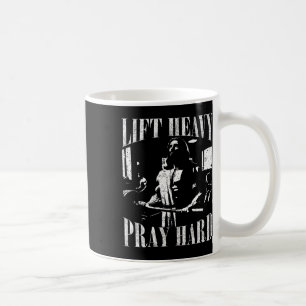Caneca De Café Levante O Duro De Reze Pesada Gym Jesus Christian 