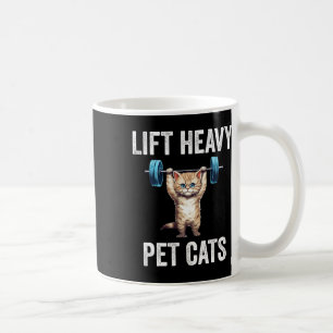 Caneca De Café Levante Os Gatos Pesados De Animais De Companhia E