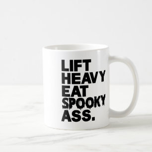 Caneca De Café Levante Pesado Coma Assustador Engraçado Halloween
