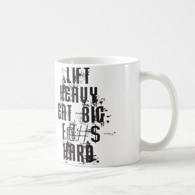Caneca De Café Levante Pesado, Coma Grande (Direita)