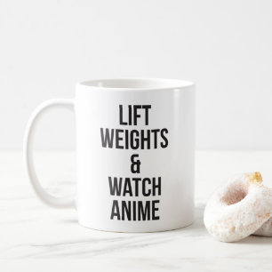 Caneca De Café Levante Pesos E Assista Animes - Giro Inspiraciona