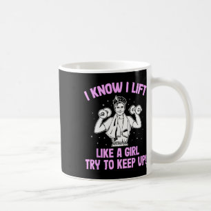 Caneca De Café Levanto Como Uma Mulher Que Levanta Peso