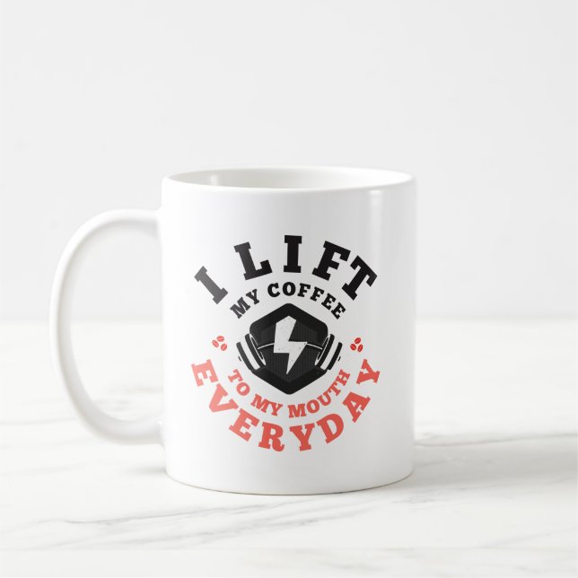 Caneca De Café Levanto Todos Os Dias (Salmão) (Esquerda)
