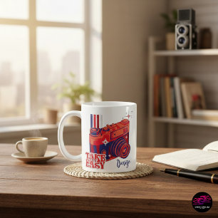 Caneca De Café Leve a câmara retrô fácil
