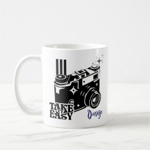 Caneca De Café Leve com facilidade a câmera retrorreflectora pret