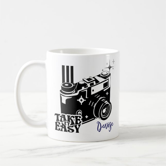 Caneca De Café Leve com facilidade a câmera retrorreflectora pret (Esquerda)