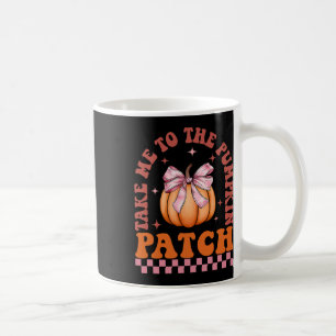 Caneca De Café Leve-Me Ao Patch De Abóbora Queda De Outono Graças