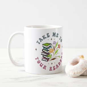 Caneca De Café Leve-me aos seus leitores - Livros de biblioteca