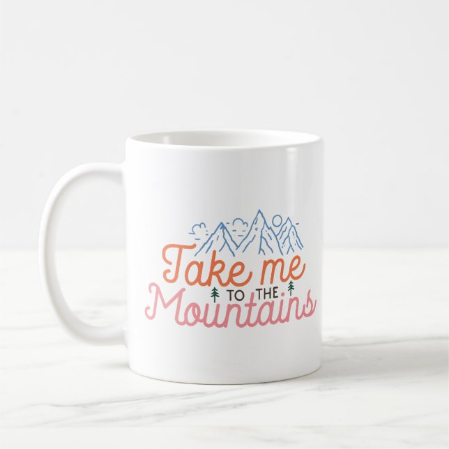 Caneca De Café Leve-Me Às Montanhas (Esquerda)