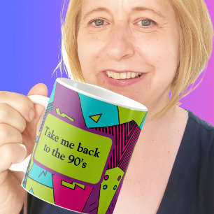 Caneca De Café Leve-me de volta aos anos 90 - 90, querida