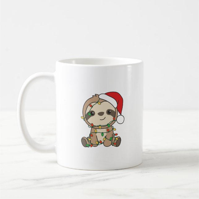 Caneca De Café Leve Natal Animais de Inverno Leves (Esquerda)