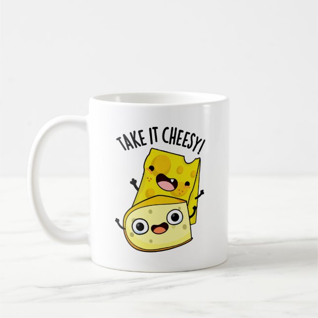Caneca De Café Leve o Queijo Piada de Comida Divertida  (Esquerda)