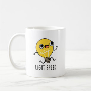 Caneca De Café Leve Speed Funny Running Bulb Pun