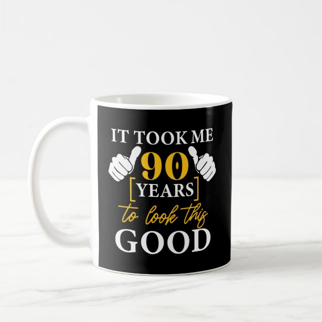Caneca De Café Levei 90 Anos A Olhar Para Esta 90 (Esquerda)