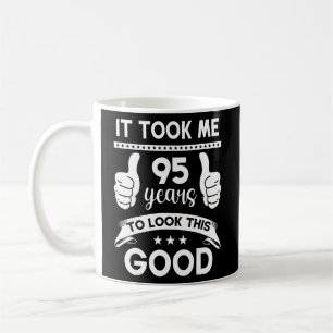 Caneca De Café Levei 95 Anos 95 Anos, 95º Aniversário De Decoraçã