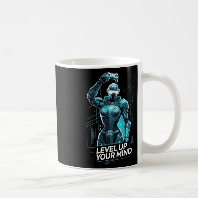 Caneca De Café Level Up Your Mind Ai Gamer  (Direita)
