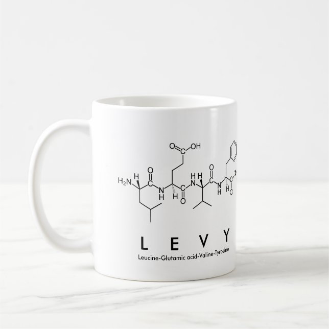 Caneca De Café Levy peptide name mug (Esquerda)