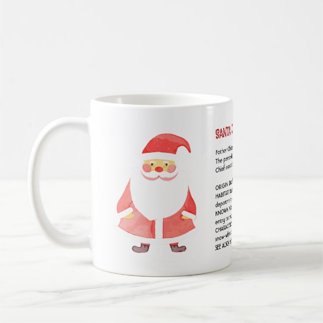 Caneca De Café Lexicon de Definição de Dicionário Santa Claus (Esquerda)